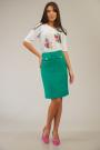 Women's elegant blouse with hummingbird print 82122-130