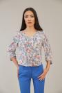 Ladies elegant flower blouse 82128-217