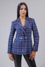 Women's winter jacket in blue tweed 42118-450