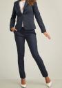 Women's straight trousers in dark blue color 62112-402