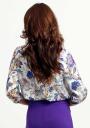 Women's blouse of purple flowers 82306-117