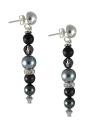 Majorka pearls, lava stones and Swarovski elements earings Dannyra Jewels