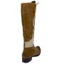 Women's leather boots with brown and beige patches 34165