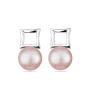 Silver earrings with freshwater pink pearls CA5108R Swan