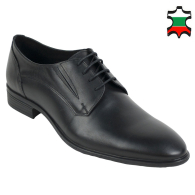 Men's shoes elegant black smooth leather