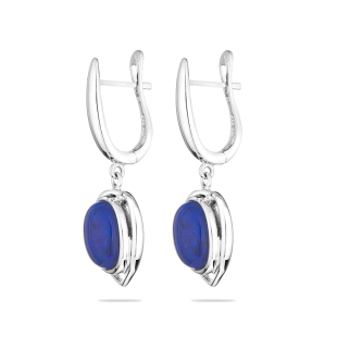 Silver Earrings with blue lapis GL1040E Swan