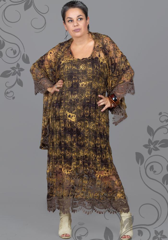 maxi dress with scarf