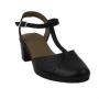 Women's sandals made of natural leather in black color 224NERO