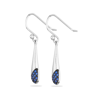 Silver earrings with tanzanite JT7954E Swan