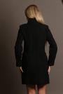 Ladies fitted coat with high collar black 12308-900R