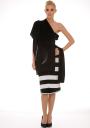 O combinatie eleganta - rochie in culori alb cu negru si sal Z-2011/2012