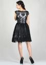 Women's evening dress in attractive black lace RUMENA