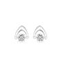 Silver Earrings with zircons "Dancing stone"JT7646E Swan