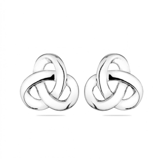 Silver Earrings END658E Swan