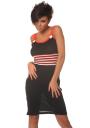 Black dress with striped beltZ-10