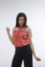 Women's blouse with pink lace 82001-807-770