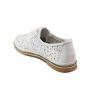 Women's shoes made of genuine leather with perforation in white with anatomical insole 21174