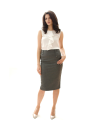 Ladies' gray skirt below the knee 2848