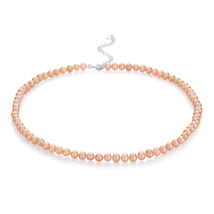 Fresh water pink pearls necklace 5,5-6mm R0435NR Swan