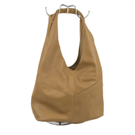 Women's bag made of genuine leather with an additional purse and taupe color 1262CUBA