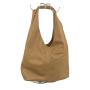 Women's bag made of genuine leather with an additional purse and taupe color 1262CUBA