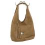 Women's bag made of genuine leather with an additional purse and taupe color 1262CUBA