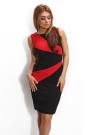 Dress in black with red elements