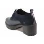 Women's shoes made of genuine leather in navy color with anatomical insole on medium heel 21182