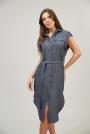 Women's sporty elegant dress in blue color 72215-402