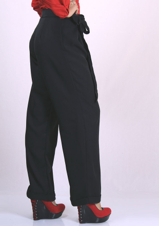 Black wide trousers RUMENA