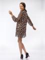 Sheer dress with leopard print 82163