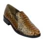 Women's extravagant shoes with snakeskin effect in orange 792-13