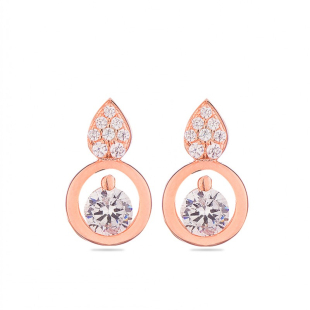 Rose gold Earrings END782E Swan