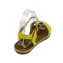 Women's yellow leather sandals 33742