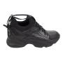 Women's high sports black sneakers made of genuine leather 3003BLACK