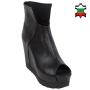 Women's summer black colour boots 33711