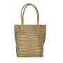 Women's beige croco print leather bag 19266