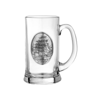 Beer mug with ship decoration DG065