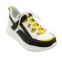 Women's sneakers in white and yellow 225WHITEGREY