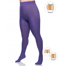 Plus size tights in lavender colour with additional band 80 DEN