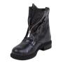 Women's graphite color leather boots 20391