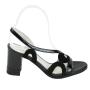 Women's elegant black leather sandals