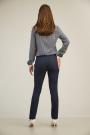 Women's straight trousers in dark blue color 62112-402