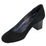 Women's black elegant suede leather shoes