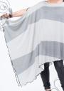 Maxi poncho tunic with striped asymmetric shape Ilina