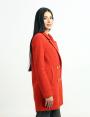 Women's wool coat in coral color 12306-302