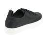 Women's black leather sports shoes with thick hite sole 2318black