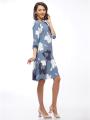 Women's asymmetrical dress in blue 72011-411