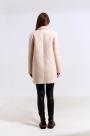 Women's elegant bouclé coat in ecru 12306-200