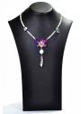 Little Olga Necklace With Purple Real Orchid Dannyra Jewels